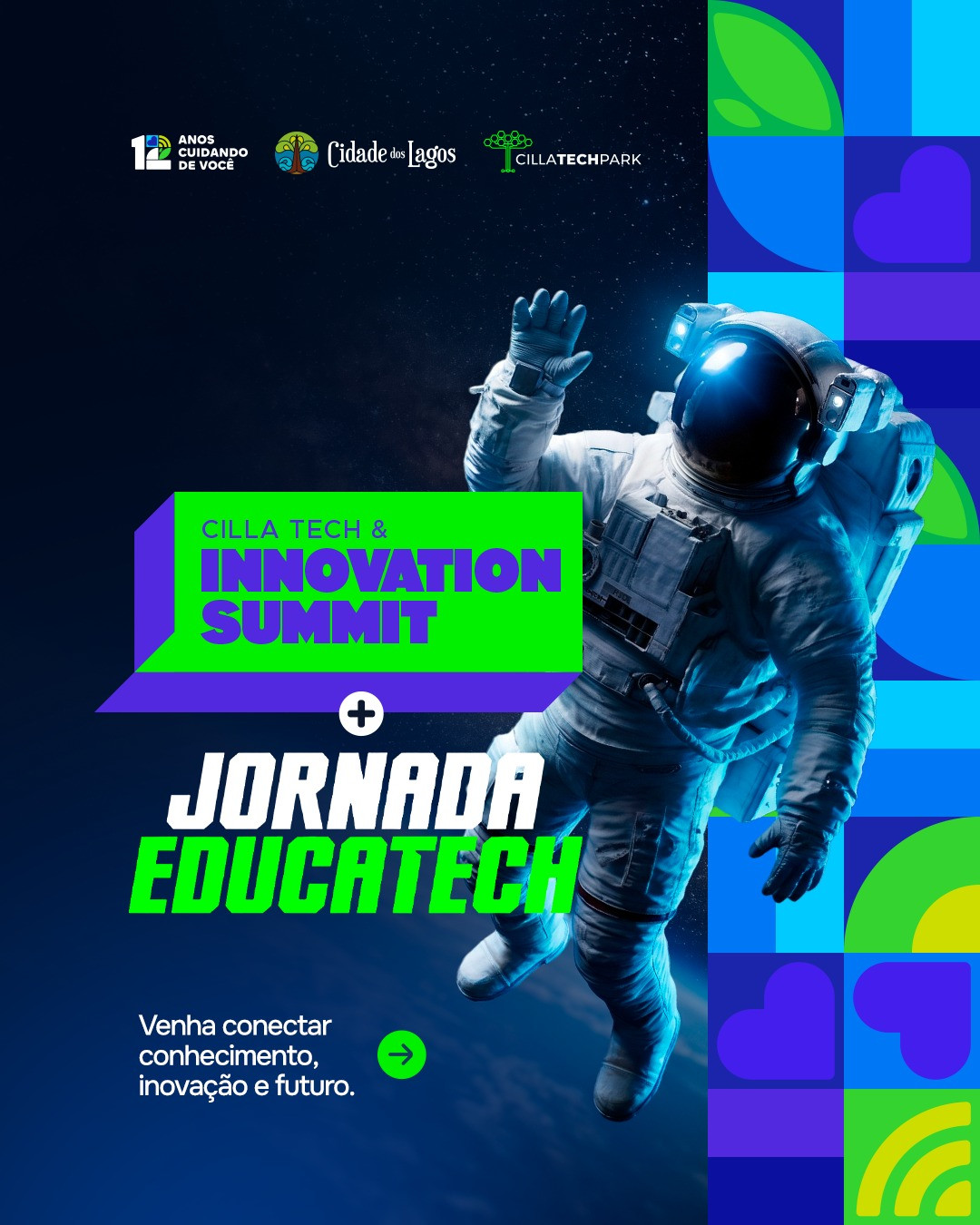 Pilar Educação: Jornada Educatech 2026 integra celebração de aniversário da Cidade dos Lagos e do Cilla Tech Park