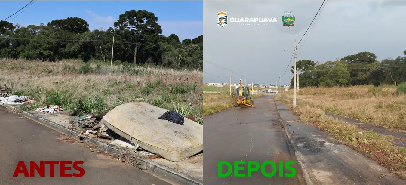 Guarapuava enfrenta 23º ponto de descarte irregular: SURG faz limpeza e cobra conscientização